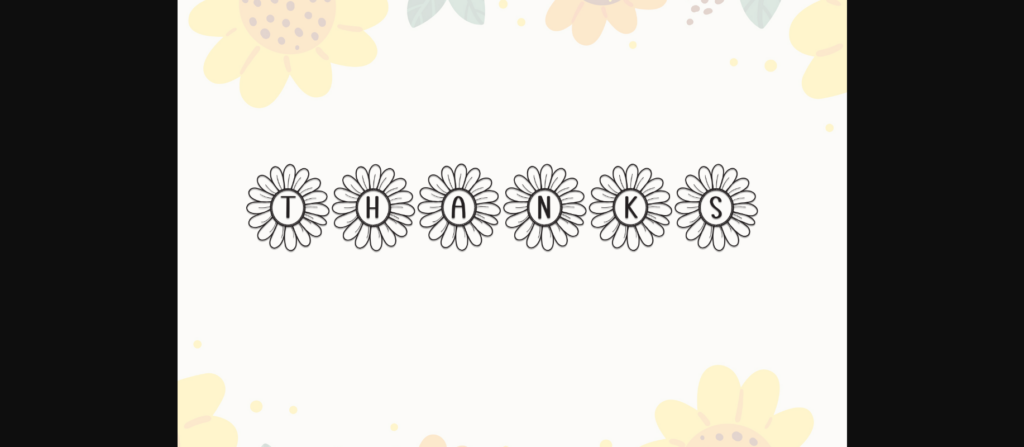 Sunflower Monogram Font Poster 4