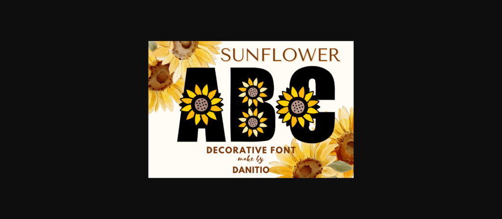 Sunflower Font Poster 3