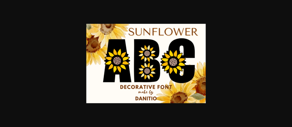 Sunflower Font Poster 3