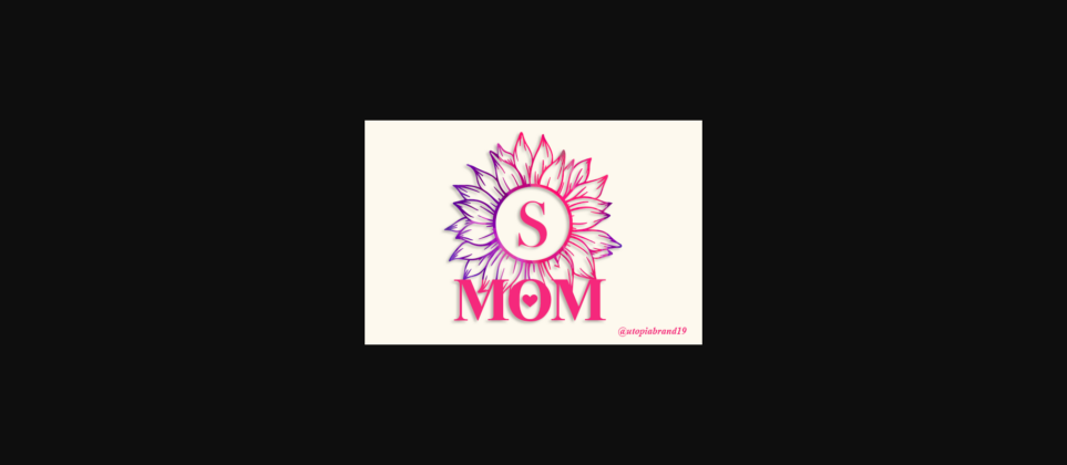 Sunflower Mom Monogram Font Poster 3