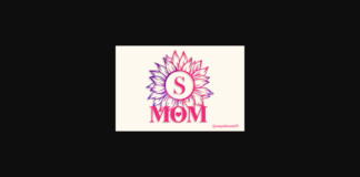 Sunflower Mom Monogram Font Poster 1