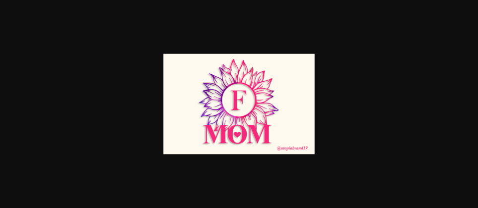 Sunflower Mom Monogram Font Poster 4