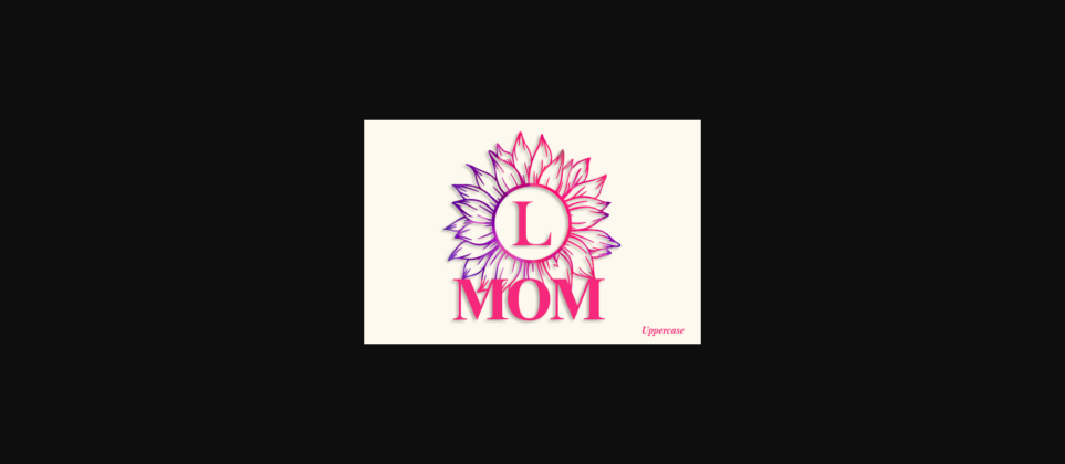 Sunflower Mom Monogram Font Poster 5