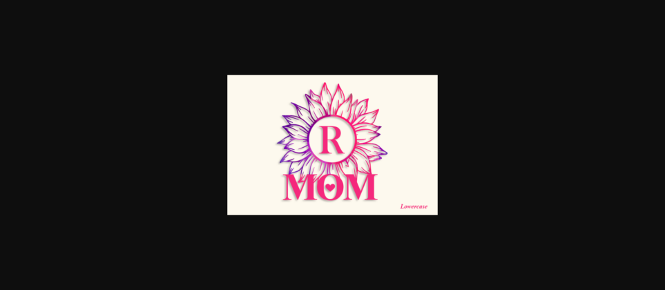 Sunflower Mom Monogram Font Poster 6