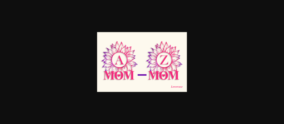 Sunflower Mom Monogram Font Poster 11