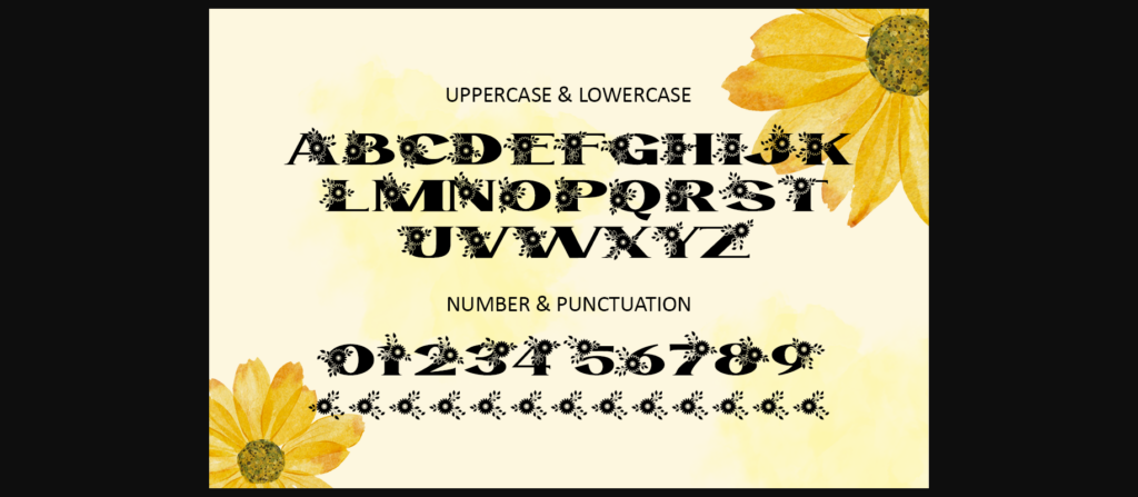 Sunflower Monogram Font Poster 8