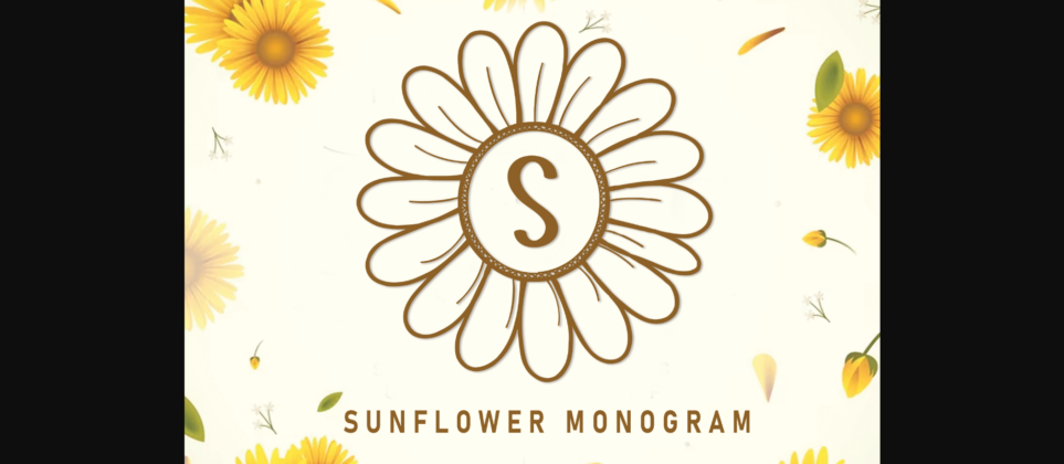 Sunflower Monogram Font Poster 3