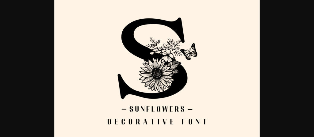 Sunflowers Font Poster 1