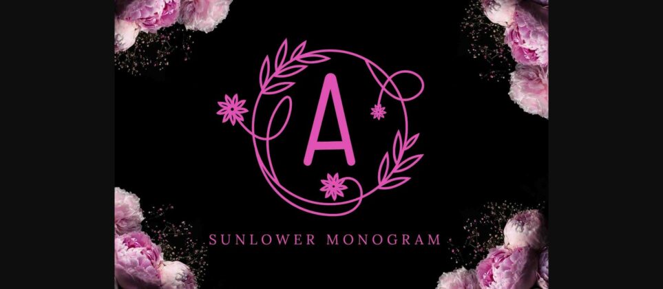 Sunlower Monogram Font Poster 3