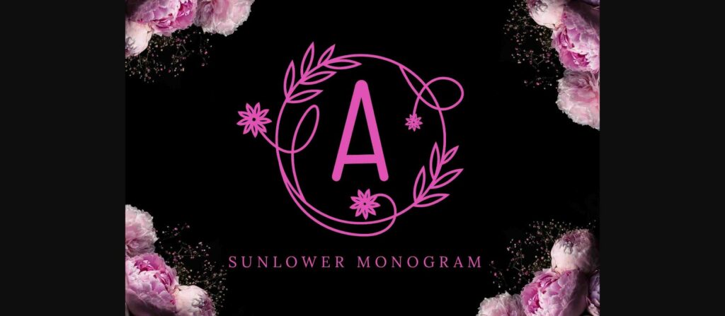 Sunlower Monogram Font Poster 1