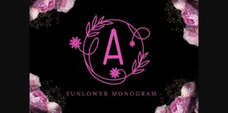 Sunlower Monogram Font Poster 1