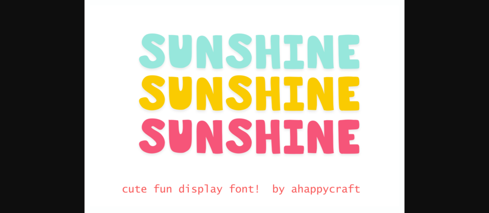 Sunshine Font Poster 11