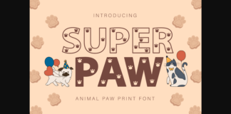 Super Paw Font Poster 1