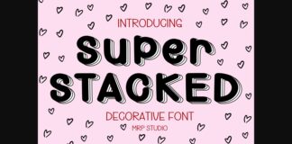 Super Stacked Font Poster 1