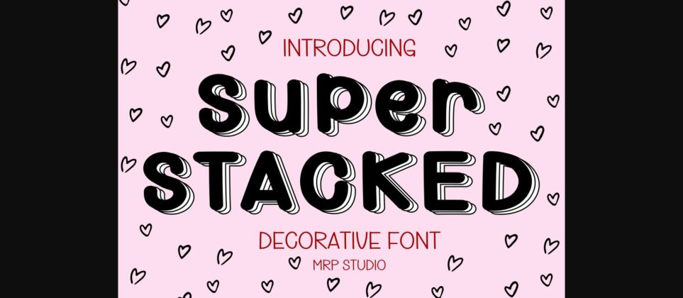 Super Stacked Font Poster 1