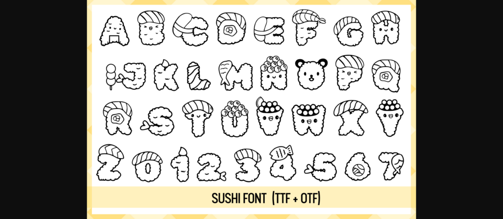 Sushi Font Poster 4