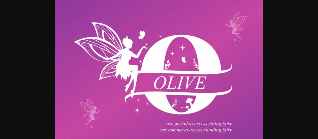 Sweet Fairy Monogram Font Poster 4