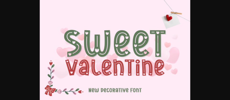 Sweet Valentine Font Poster 3