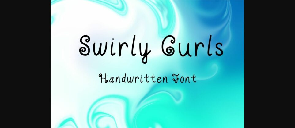 Swirly Curls Font Poster 3