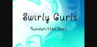 Swirly Curls Font Poster 1