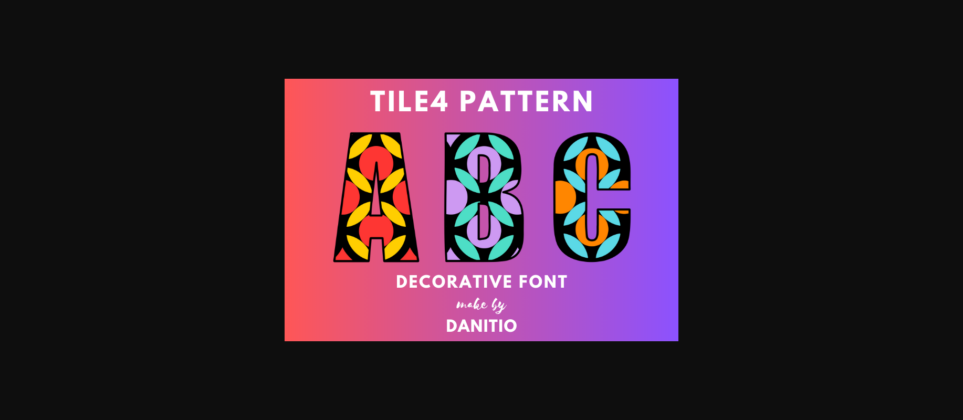 Tile4 Pattern Font Poster 3