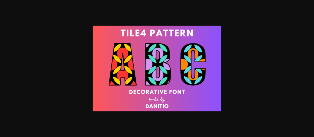 Tile4 Pattern Font Poster 1