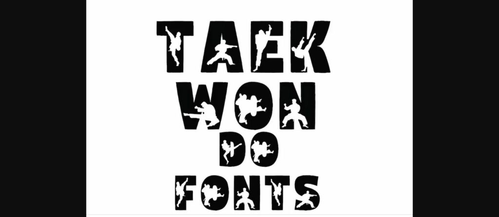 Taekwondo Font Poster 1