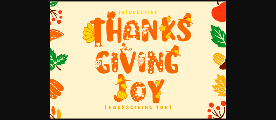 Thanksgiving Joy Font Poster 3