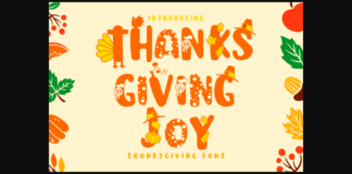 Thanksgiving Joy Font Poster 1