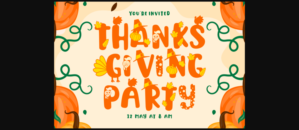 Thanksgiving Joy Font Poster 5