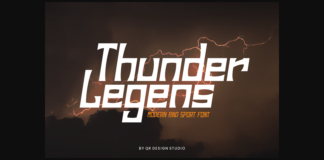 Thunder Legens Font Poster 1