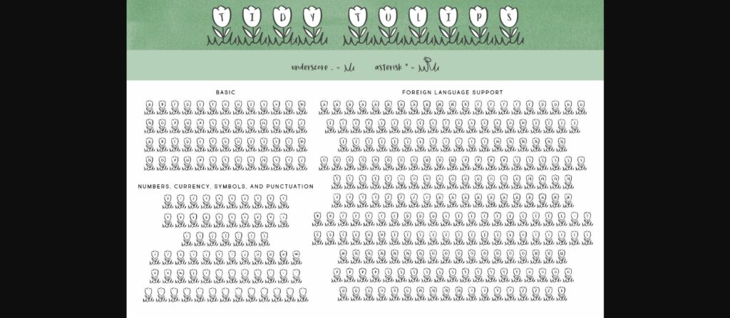 Tidy Tulips Font Poster 4