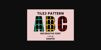 Tile 3 Pattern Font Poster 1