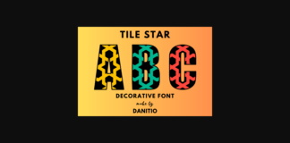 Tile Star Font Poster 1