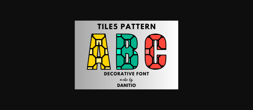 Tile5 Pattern Font Poster 3