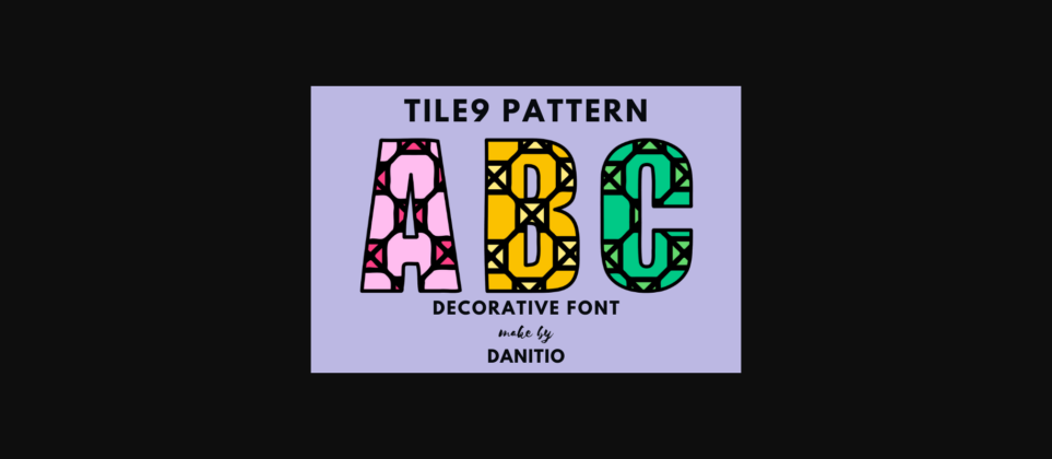 Tile9 Pattern Font Poster 3