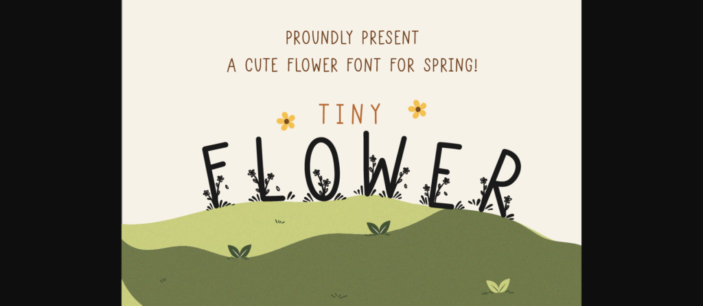 Tiny Flowers Font Poster 3