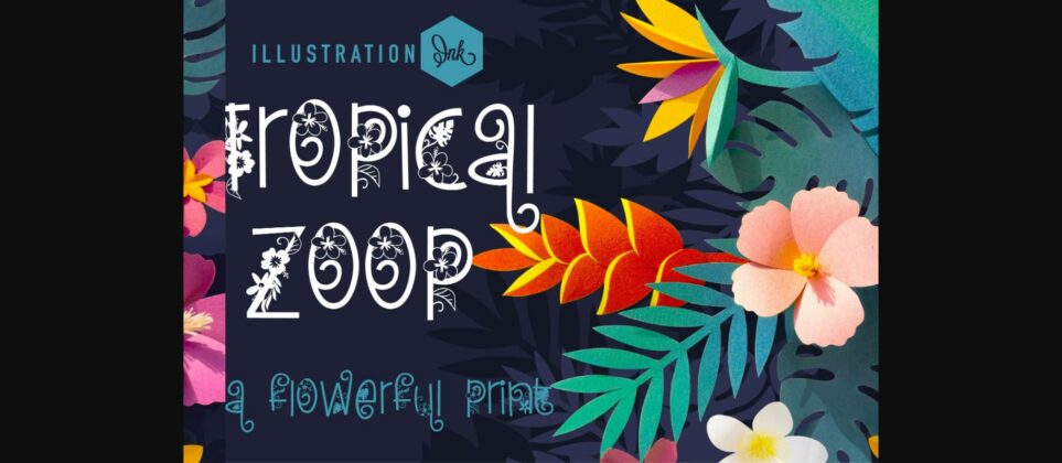 Tropical Zoop Font Poster 3