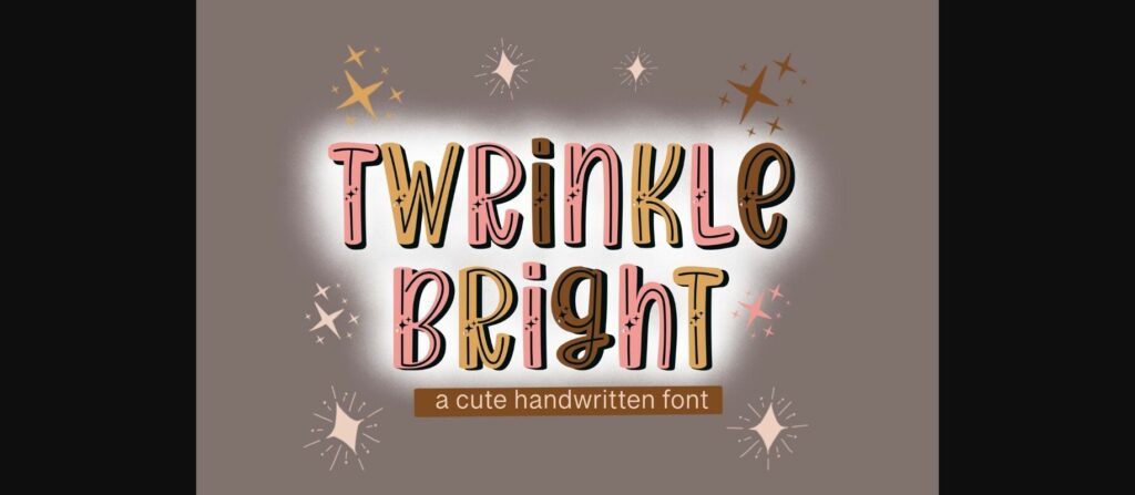 Twrinkle Bright Font Poster 3