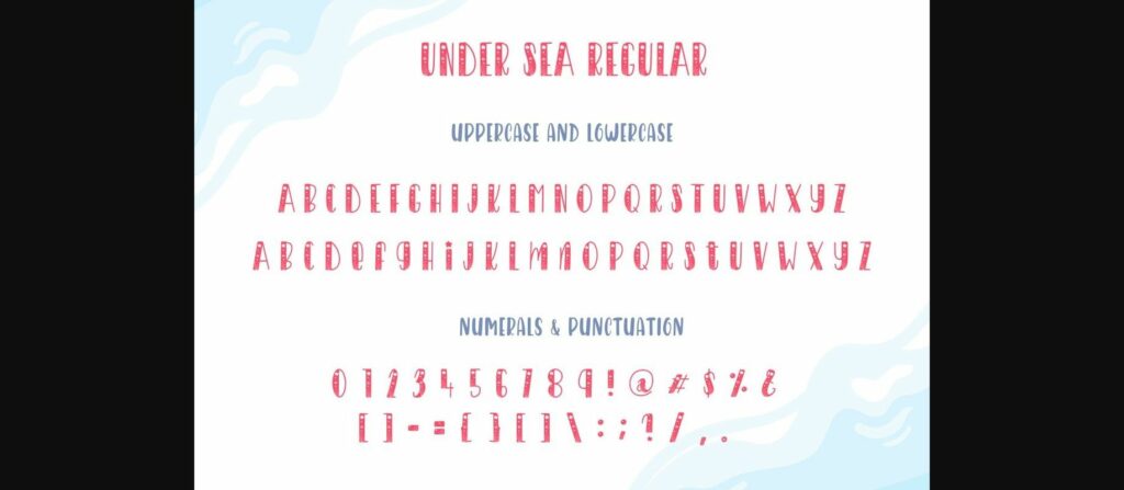 Under Sea Font Poster 8