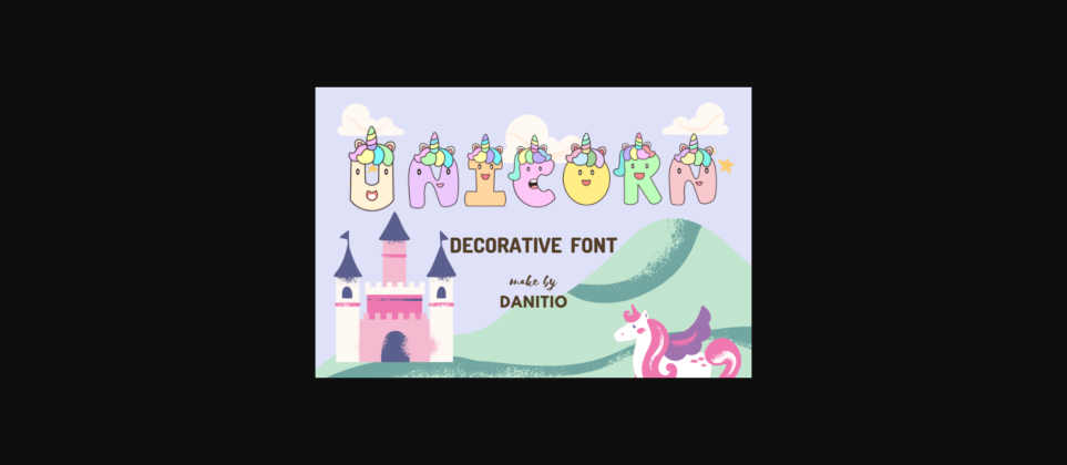 Unicorn Font Poster 3