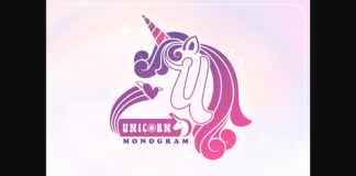 Unicorn Monogram Font Poster 1