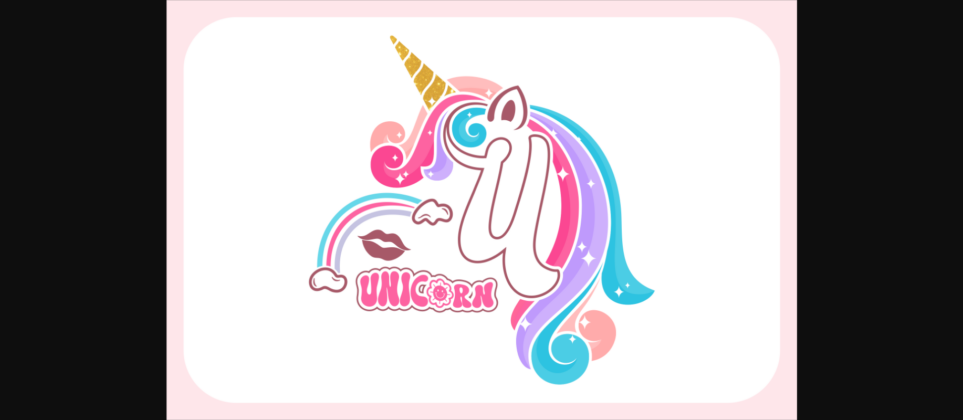 Unicorn Monogram Font Poster 10