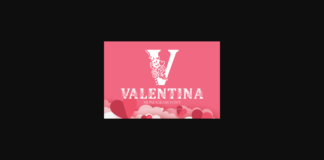 Valentina Monogram Font Poster 1