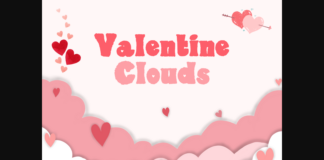 Valentine Clouds Font Poster 1