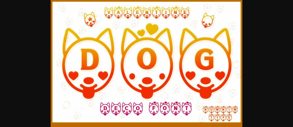 Valentine Dog Font Poster 3