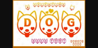 Valentine Dog Font Poster 1