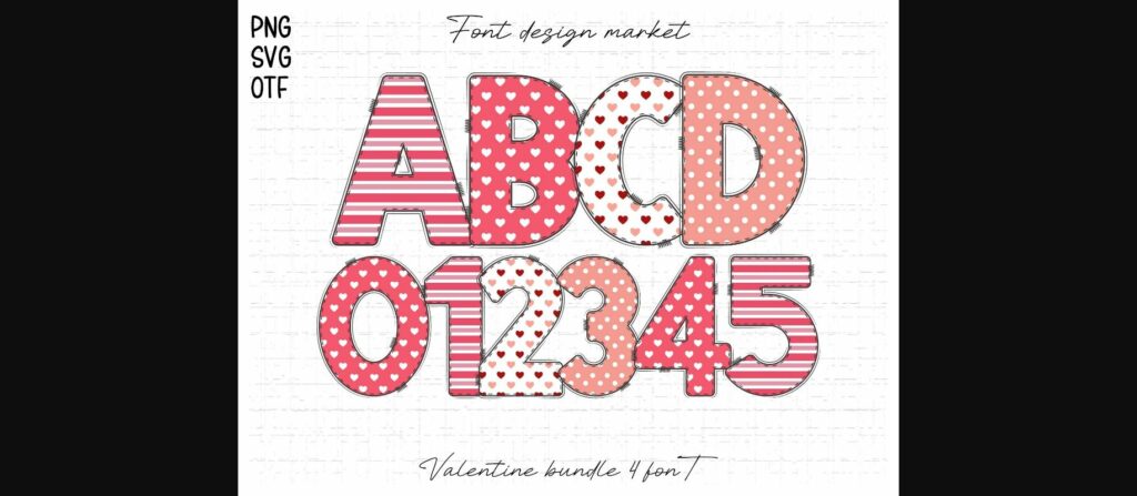 Valentine Font Poster 3