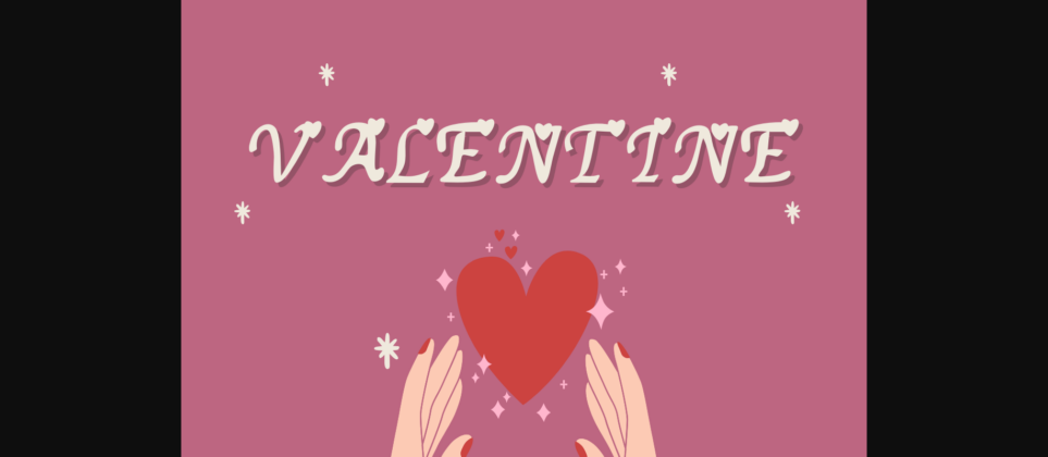 Valentine Font Poster 3