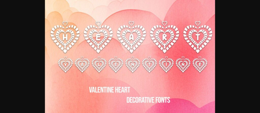 Valentine Heart Font Poster 3